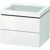 Image de Duravit L-Cube c-bonded Ensemble suspendu, 2 tiroirs, sans trop-plein, sans trou pour robinetterie, 600x500x480mm, LC6926N2222
