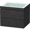 Image de Duravit L-Cube c-bonded Ensemble suspendu, 2 tiroirs, sans trop-plein, sans trou pour robinetterie, 600x500x480mm, LC6926N7272