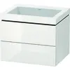 Image de Duravit L-Cube c-bonded Ensemble suspendu, 2 tiroirs, sans trop-plein, sans trou pour robinetterie, 600x500x480mm, LC6926N8585