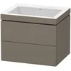 Image de Duravit - L-cube Meuble Vasque C-bonded Avec Socle Mural, 60x48 Cm,