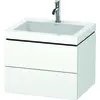 Image de Duravit L-Cube c-bonded Ensemble suspendu, 2 tiroirs, sans trop-plein, 1 trou pour robinet, 600x500x480mm, LC6926O1818