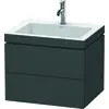 Image de Duravit L-Cube c-bonded Ensemble suspendu, 2 tiroirs, sans trop-plein, 1 trou pour robinet, 600x500x480mm, LC6926O4949