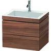 Image de Duravit L-Cube c-bonded Ensemble suspendu, 2 tiroirs, sans trop-plein, 1 trou pour robinet, 600x500x480mm, LC6926O7979