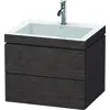 Image de Duravit L-Cube c-bonded Ensemble suspendu, 2 tiroirs, sans trop-plein, 1 trou pour robinet, 600x500x480mm, LC6926O7272