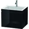 Image de Duravit L-Cube c-bonded Ensemble suspendu, 2 tiroirs, sans trop-plein, 1 trou pour robinet, 600x500x480mm, LC6926O4040