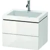 Image de Duravit L-Cube c-bonded Ensemble suspendu, 2 tiroirs, sans trop-plein, 1 trou pour robinet, 600x500x480mm, LC6926O8585