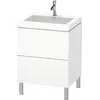 Image de Duravit L-Cube c-bonded Ensemble vertical, 2 tiroirs, sans trop-plein, 1 trou pour robinet, 600x698x480mm, LC6936O1818