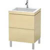 Image de Duravit L-Cube c-bonded Ensemble vertical, 2 tiroirs, sans trop-plein, 1 trou pour robinet, 600x698x480mm, LC6936O7171