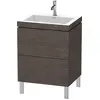 Image de Duravit L-Cube c-bonded Ensemble vertical, 2 tiroirs, sans trop-plein, 1 trou pour robinet, 600x698x480mm, LC6936O7272