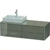 Image de Duravit XSquare Meuble sous-vasque sur console suspendu, 4 tiroirs, vasque à gauche, 1400x400x548mm, XS4913L8989