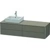 Image de Duravit XSquare Meuble sous-vasque sur console suspendu, 4 tiroirs, vasque à gauche, 1600x400x548mm, XS4914L9090