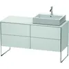 Image de Duravit XSquare Meuble sous-lavabo sur console au sol, 4 tiroirs, vasque à droite, 1400x778x548mm, XS4923R3636