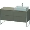 Image de Duravit XSquare Meuble sous-lavabo sur console au sol, 4 tiroirs, vasque à droite, 1400x778x548mm, XS4923R9090