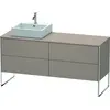 Image de Duravit XSquare Meuble sous-lavabo sur console au sol, 4 tiroirs, vasque à gauche, 1600x778x548mm, XS4924L4343