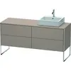 Image de Duravit XSquare Meuble sous-lavabo sur console au sol, 4 tiroirs, vasque à droite, 1600x778x548mm, XS4924R4343