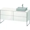 Image de Duravit XSquare Meuble sous-lavabo sur console au sol, 4 tiroirs, vasque à droite, 1600x778x548mm, XS4924R8585