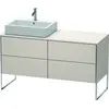 Image de Duravit XSquare Meuble sous-lavabo sur console au sol, 4 tiroirs, vasque à gauche, 1400x778x548mm, XS4923L9191