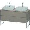 Image de Duravit XSquare Meuble sous-vasque sur console au sol, pour deux vasques, 4 tiroirs, 1400x778x548mm, XS4926B4343