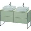 Image de Duravit XSquare Meuble sous-vasque sur console au sol, pour deux vasques, 4 tiroirs, 1400x778x548mm, XS4926B6060
