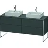 Image de Duravit XSquare Meuble sous-vasque sur console au sol, pour deux vasques, 4 tiroirs, 1600x778x548mm, XS4927B4949