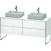Image de Duravit XSquare Meuble sous-vasque sur console au sol, pour deux vasques, 4 tiroirs, 1600x778x548mm, XS4927B2222