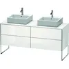 Image de Duravit XSquare Meuble sous-vasque sur console au sol, pour deux vasques, 4 tiroirs, 1600x778x548mm, XS4927B8585
