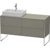 Image de Duravit XSquare Meuble sous-lavabo sur console au sol, 4 tiroirs, vasque à gauche, 1400x778x548mm, XS4923L9090