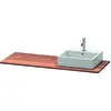 Image de Console en bois massif Duravit XSquare, 1 découpe à droite, 1400x20x550mm, XS061GR7777