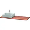 Image de Console en bois massif Duravit XSquare, 1 découpe au centre, 1400x20x550mm, XS061GM7777