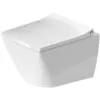 Image de Duravit - Viu - Wc Suspendu Compact, Rimless, Durafix, Avec Wondergliss, Blanc Alpin 25730900001
