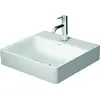 Image de Duravit DuraSquare lavabo pour meuble, 50x47cm, 1 trou pour robinet, sans trop-plein, dessous poncé et émaillé, 2353500071
