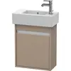 Image de Duravit Ketho bâti-support de lavabo suspendu, 450x550x225 mm, 1 porte, charnières à gauche, pour lave-mains Vero 070350, KT6629L7575