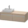 Image de Duravit Ketho Meuble sous-lavabo sur console suspendu, 1400x426x550 mm, 2 tiroirs, pour vasque à poser, position à gauche, KT6697L7575