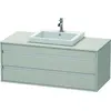 Image de Duravit Ketho Meuble sous-vasque sur console suspendu, 1200x496x550 mm, 2 tiroirs, pour lavabo à encastrer au centre, KT675600707