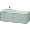 Image de Duravit Ketho Meuble sous-vasque sur console suspendu, 1400x496x550 mm, 4 tiroirs, pour lavabo à encastrer, position à gauche, KT6757L0707