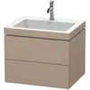 Image de Duravit L-Cube c-bonded Ensemble suspendu, 2 tiroirs, sans trop-plein, 1 trou pour robinet, 600x500x480mm, LC6926O7575