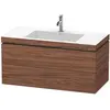 Image de Duravit L-Cube c-bonded Ensemble suspendu, 2 tiroirs, sans trop-plein, 1 trou pour robinet, 1000x500x480mm, LC6928O2121
