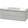 Image de Duravit L-Cube c-bonded Ensemble suspendu, 2 tiroirs, sans trop-plein, sans trou pour robinetterie, 1200x500x480mm, LC6929N0707