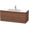 Image de Duravit L-Cube c-bonded Ensemble suspendu, 2 tiroirs, sans trop-plein, 1 trou pour robinet, 1200x500x480mm, LC6929O2121