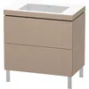 Image de Duravit L-Cube c-bonded Ensemble vertical, 2 tiroirs, sans trop-plein, sans trou pour robinetterie, 800x698x480mm, LC6937N7575