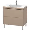 Image de Duravit L-Cube c-bonded Ensemble vertical, 2 tiroirs, sans trop-plein, 1 trou pour robinet, 800x698x480mm, LC6937O7575