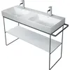 Image de Duravit DuraSquare console en métal 126,5x45,1cm, pour lavabo 235312, sur pied, 0031174600
