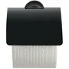 Image de Starck T Dévidoir De Papier Wc Avec Couvercle Noir Mat 125x83x131 Mm - 0099404600 - Duravit