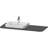 Image de Console Duravit Happy D.2 Plus, 1300x550 mm, 1 découpe à gauche, pour meuble sous-lavabo HP4942, HP4962, HP4972, HP031KL8080