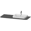 Image de Duravit Happy D.2 Plus Console 1300x550 mm, 1 découpe à droite, pour meuble sous-lavabo HP4942, HP4962, HP4972, HP031KR8080