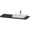 Image de Duravit Happy D.2 Plus Console 1300x550 mm, 1 découpe à droite, pour meuble sous-lavabo HP4942, HP4962, HP4972, HP031KR6969
