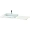 Image de Duravit Happy D.2 Plus Console 1300x550 mm, 1 découpe à droite, pour meuble sous-lavabo HP4942, HP4962, HP4972, HP031KR2222