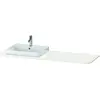 Image de Console Duravit Happy D.2 Plus, 1600x550 mm, 1 découpe à gauche, pour meuble sous-lavabo HP4944, HP4963, HP4973, HP031HL2222