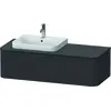 Image de Duravit Happy D.2 Plus Meuble sous-lavabo sur console suspendu, 1300x550 mm, 1 tiroir, pour vasque à poser position à gauche, HP4942L8080