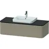 Image de Duravit Happy D.2 Plus Meuble sous-lavabo sur console suspendu, 1300x550 mm, 1 tiroir, pour vasque à poser Position centrale, HP4942M7575